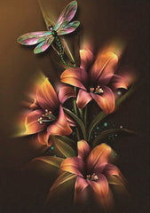 Bronze Lilies Diamond painting kit