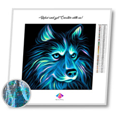 Neon Husky Diamond painting kit