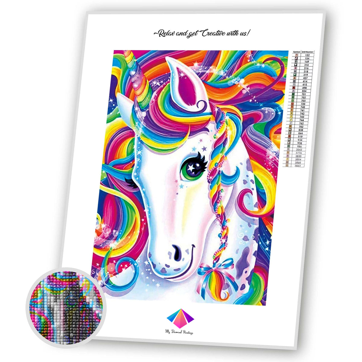 Skittles The Unicorn Diamond Painting Kit