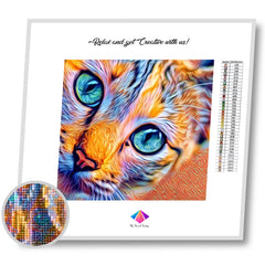 Psychedelic Kitty Diamond Painting Kit