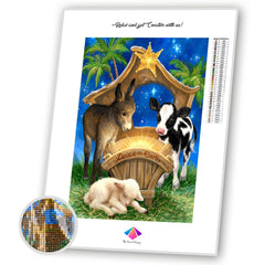 Peace on Earth Nativity Diamond painting kit