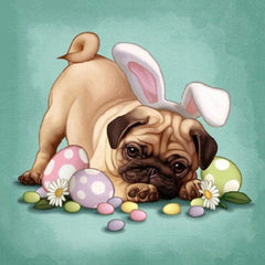 Easter Pug Diamond painting kit