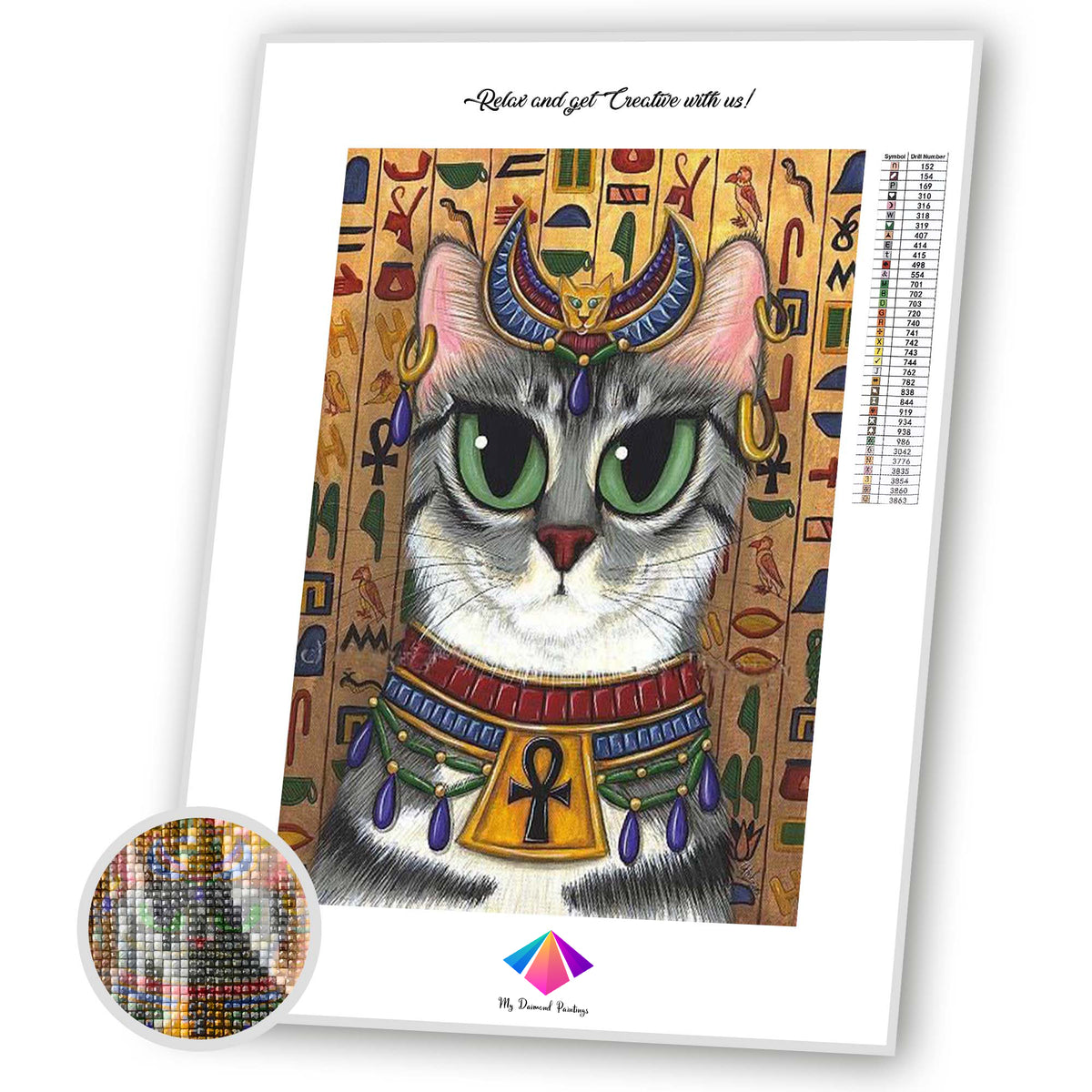 Egyptian Cat Diamond painting kit