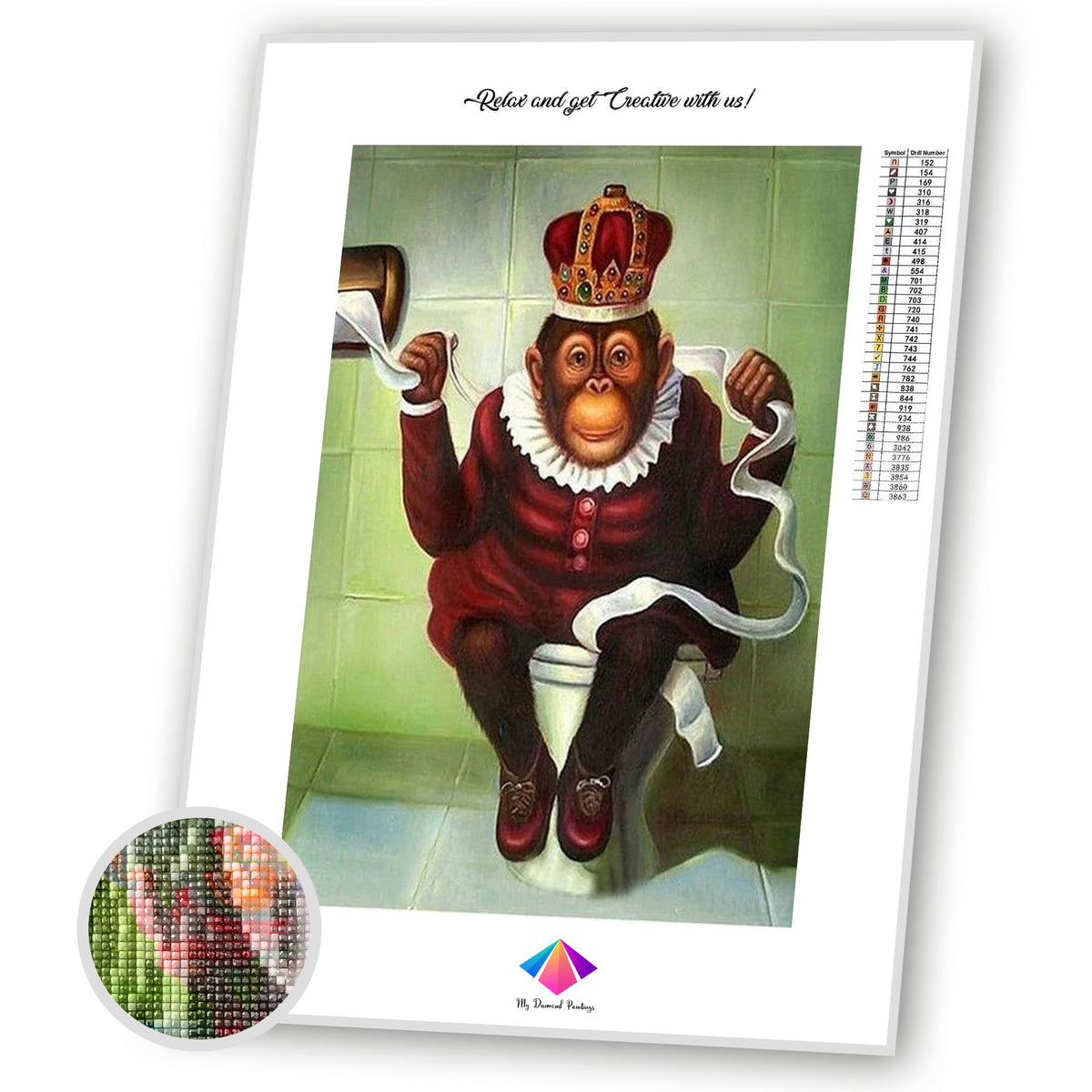 Royal Monkey Business Diamond Painting Kit