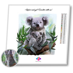 Fluffy Koalas Diamond painting kit