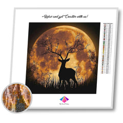 Moonlit Deer Diamond painting kit