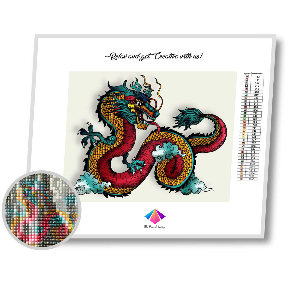 Oriental Dragon Diamond painting kit