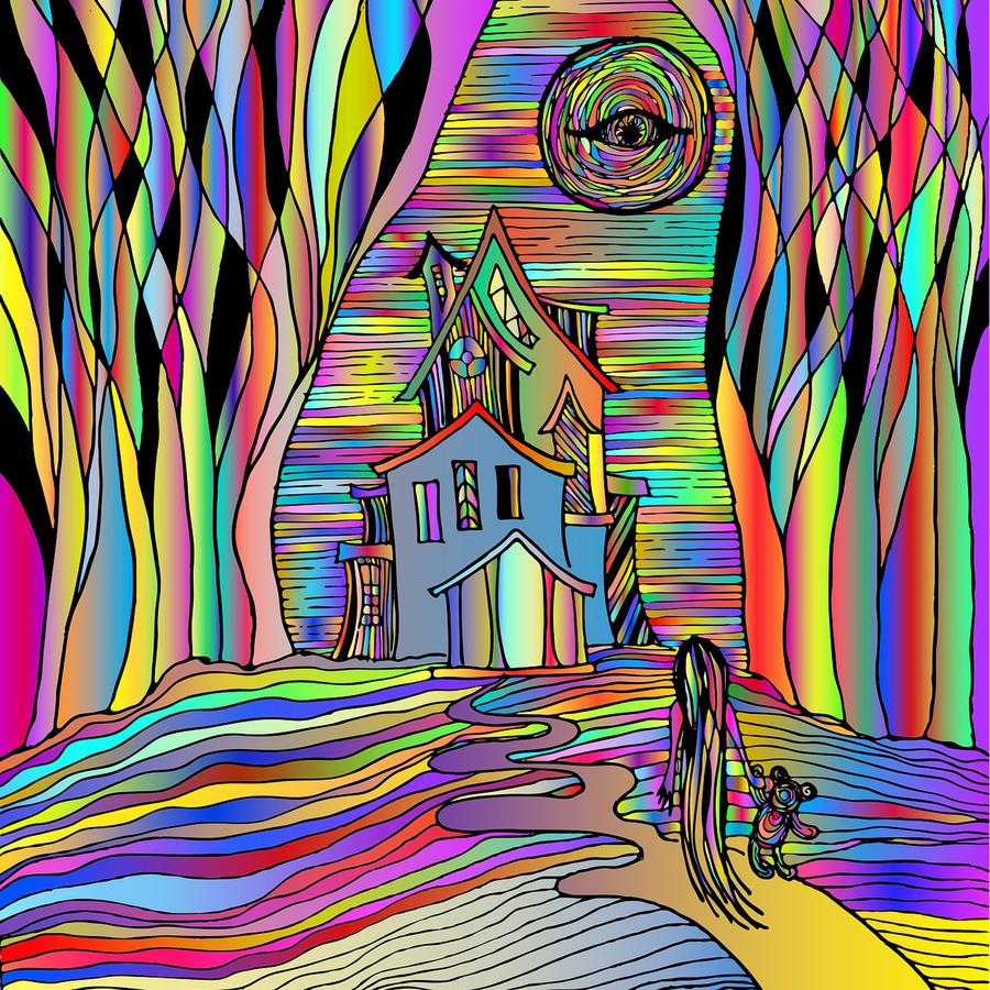 The Trippy Haunted House Diamond Paintings Kit