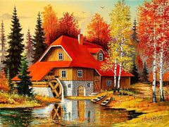 Fall Barnyard Diamond painting kit