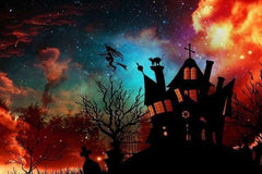 Haunted House in Galactic Diamond painting kit