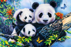 Panda Family Portrait Diamond Painting Kit