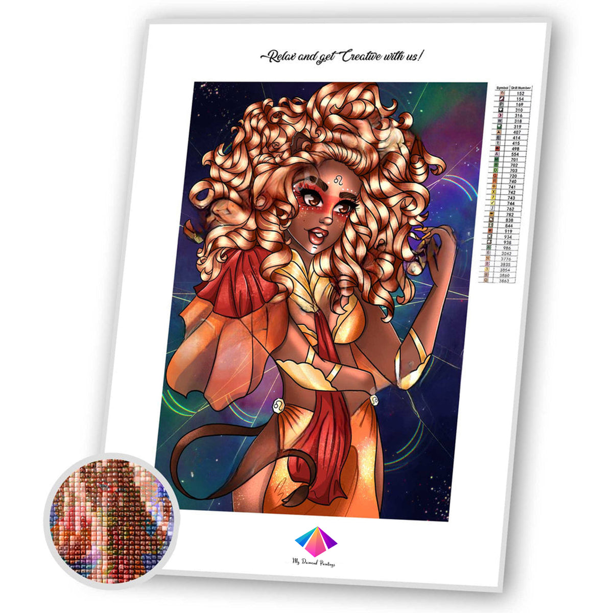 Leona Queen of the Celestial Jungle: Leo Diamond painting kit