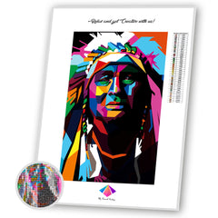 Chief in Block Color Diamond painting kit