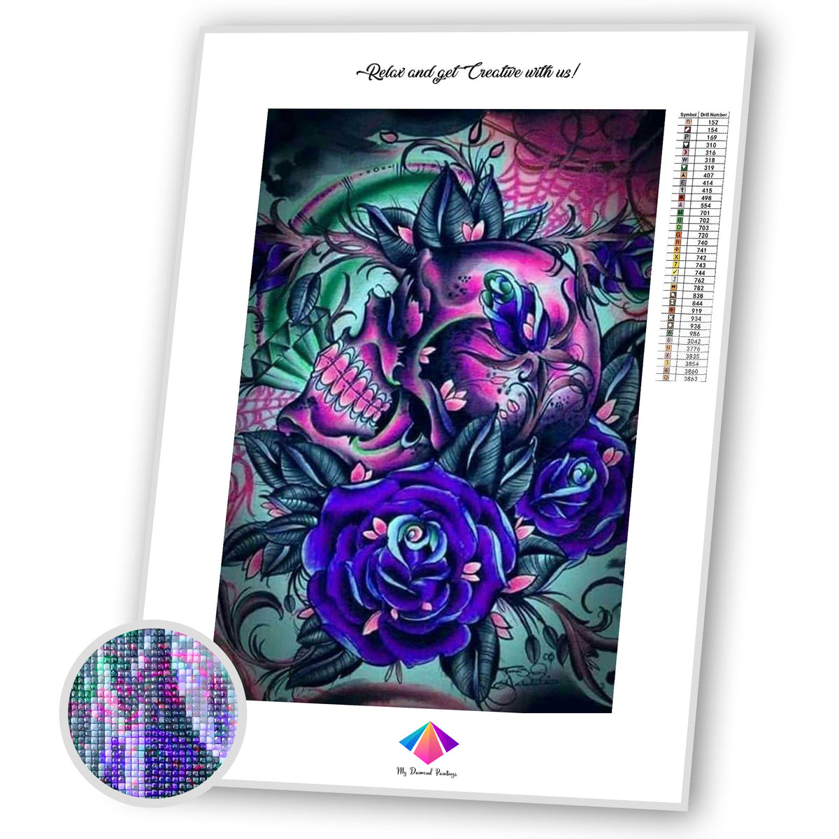 Roses in Death Diamond Painting Kit