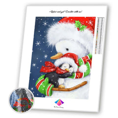 Christmas Penguins Diamond painting kit