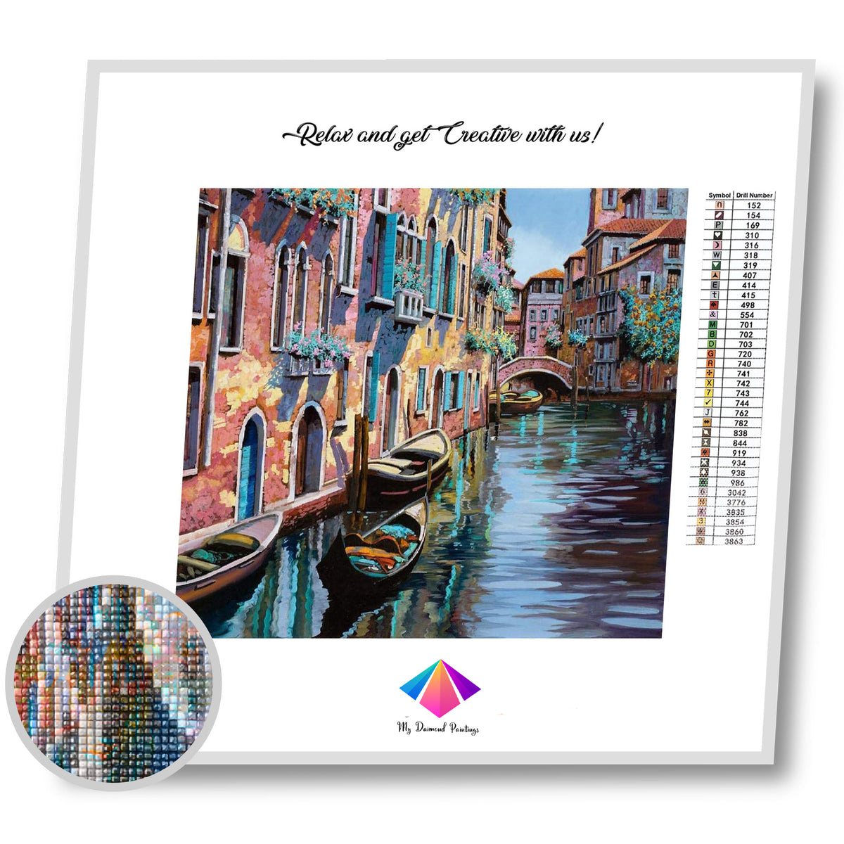 Lovers Canal Diamond painting kit