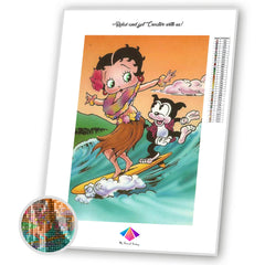 Betty Boop in Hawaii  Diamond painting kit