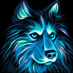 Neon Husky Diamond painting kit