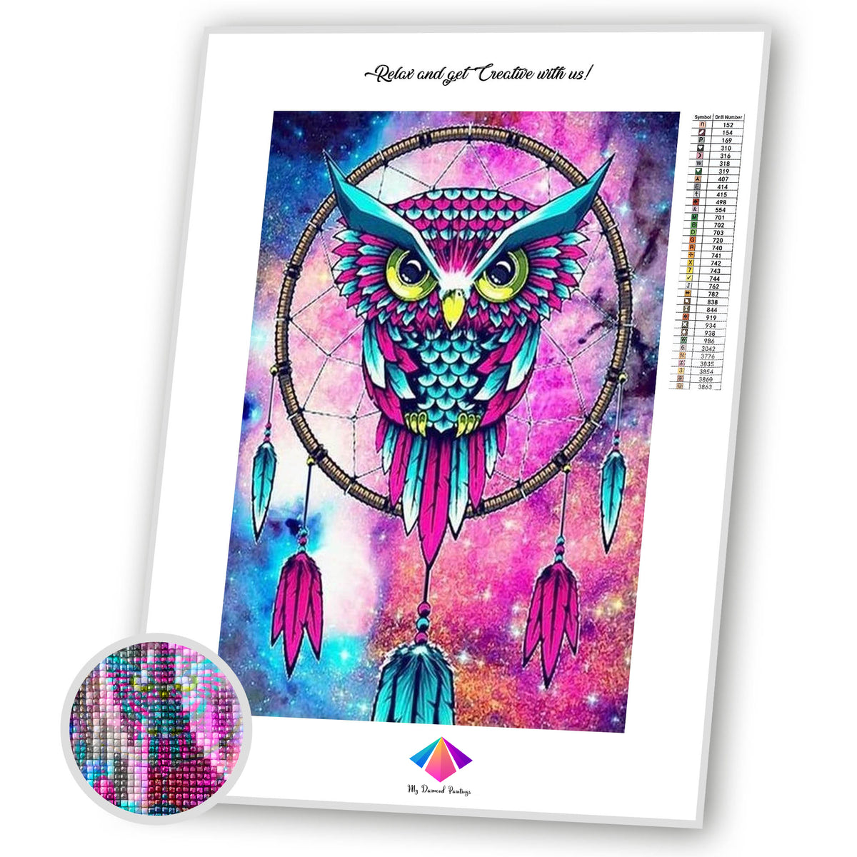 Owl Dreamcatcher Diamond Painting Kit