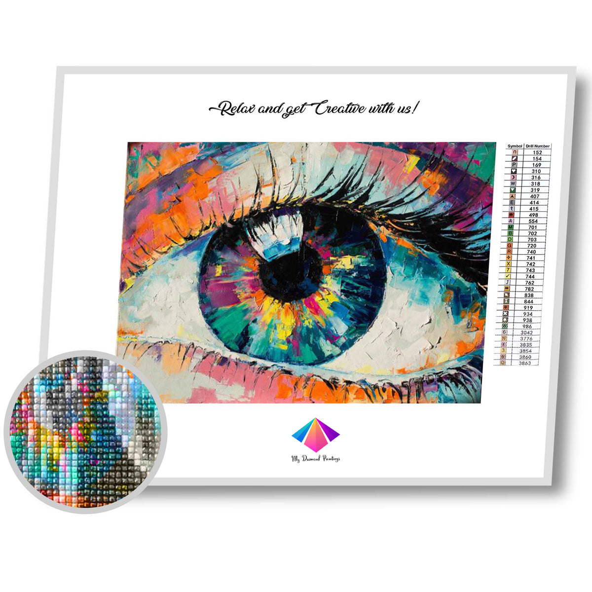 Painted Eyes Diamond Painting Kit