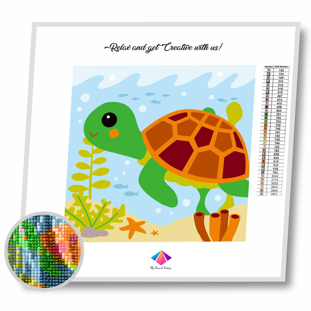 Turtle For Kids Diamond Paintings Kit