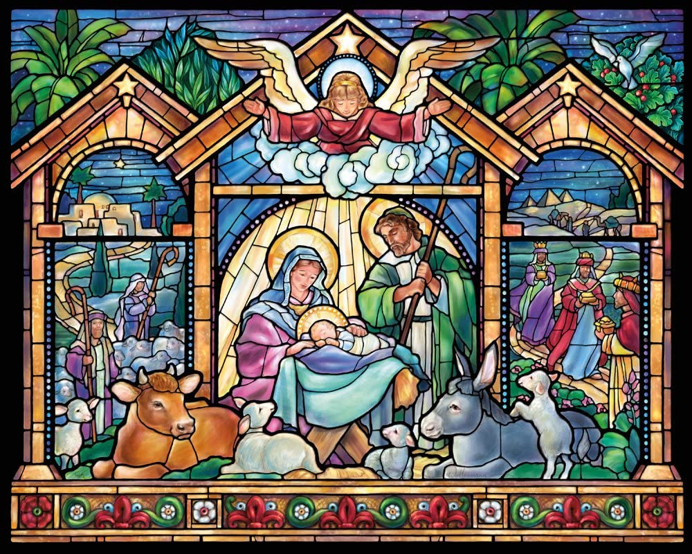 Nativity in Stained Glass Diamond painting kit