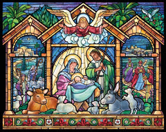 Nativity in Stained Glass Diamond painting kit