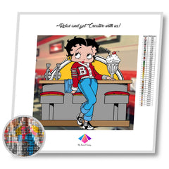 Diner Date With Betty Boop Diamond painting kit