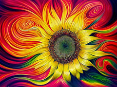 Sunflower Swirls Diamond Painting Kit