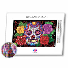 Flower Skulls Diamond painting kit