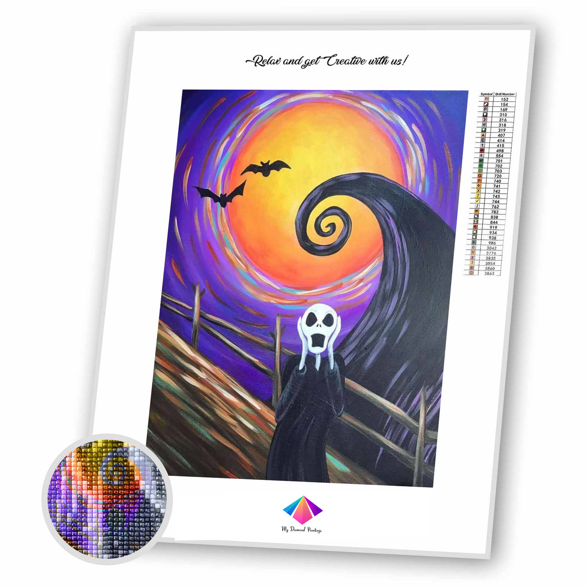 The Scream on Halloween Diamond Paintings Kit