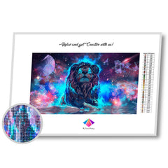 Lion in The Sky Diamond painting kit