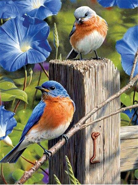 Twin Bluebirds Diamond Paintings Kit