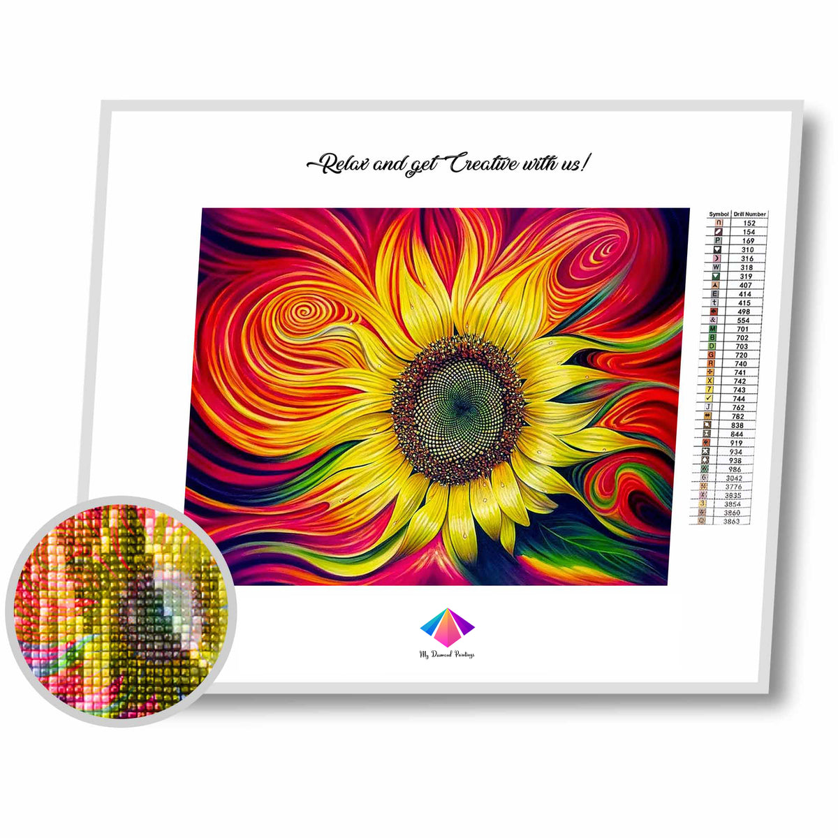 Sunflower Swirls Diamond Painting Kit