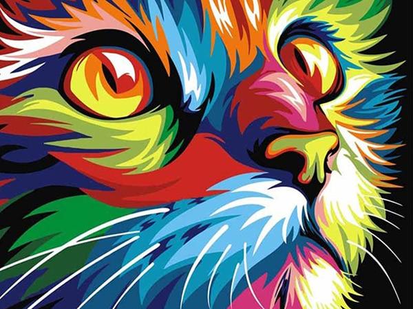 Cat in Rainbow Diamond painting kit