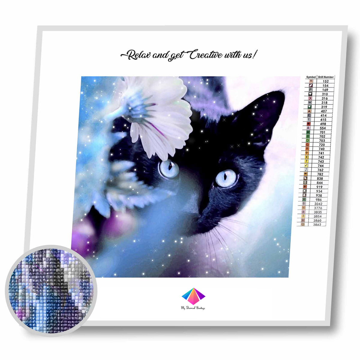 Violet Kitty Diamond Paintings Kit