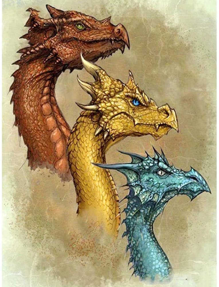 Dragon Trio Diamond painting kit