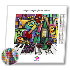 Jazz and Wine Diamond painting kit