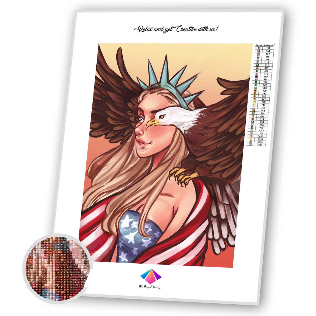 Lady of America Diamond painting kit