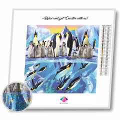 Penguins in Antarctica Diamond painting kit