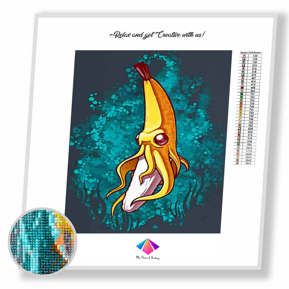 Banana Squid  Diamond painting kit