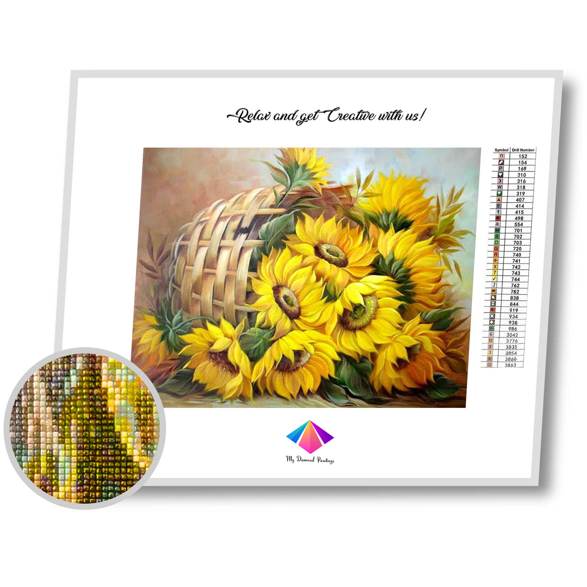 Basket of Sunshine Diamond painting kit