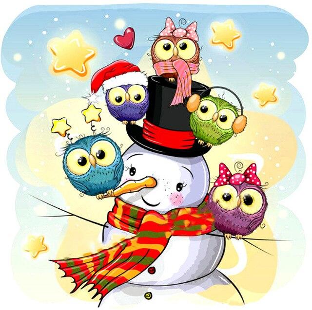 Christmas Owls Diamond painting kit