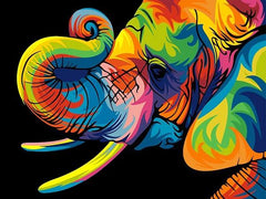 Elephant in Rainbow Diamond painting kit