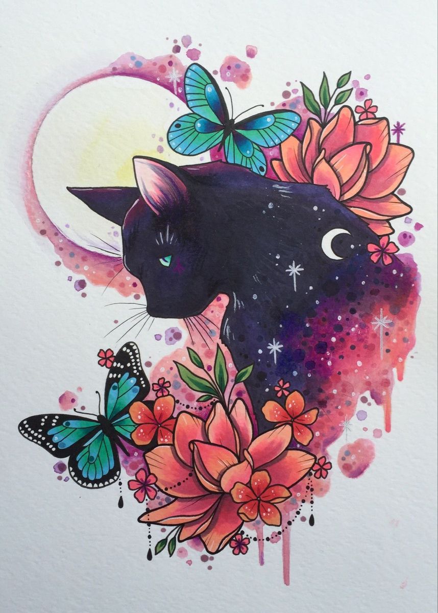 Midnight Cat Diamond painting kit