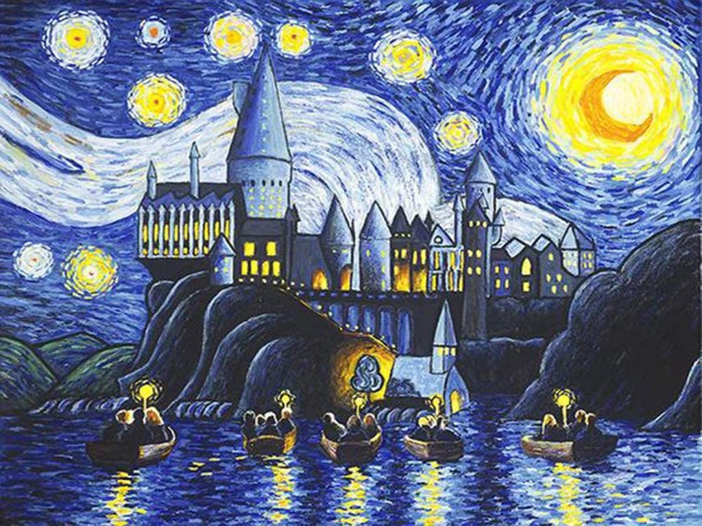 A Starry and Magical Night Diamond painting kit