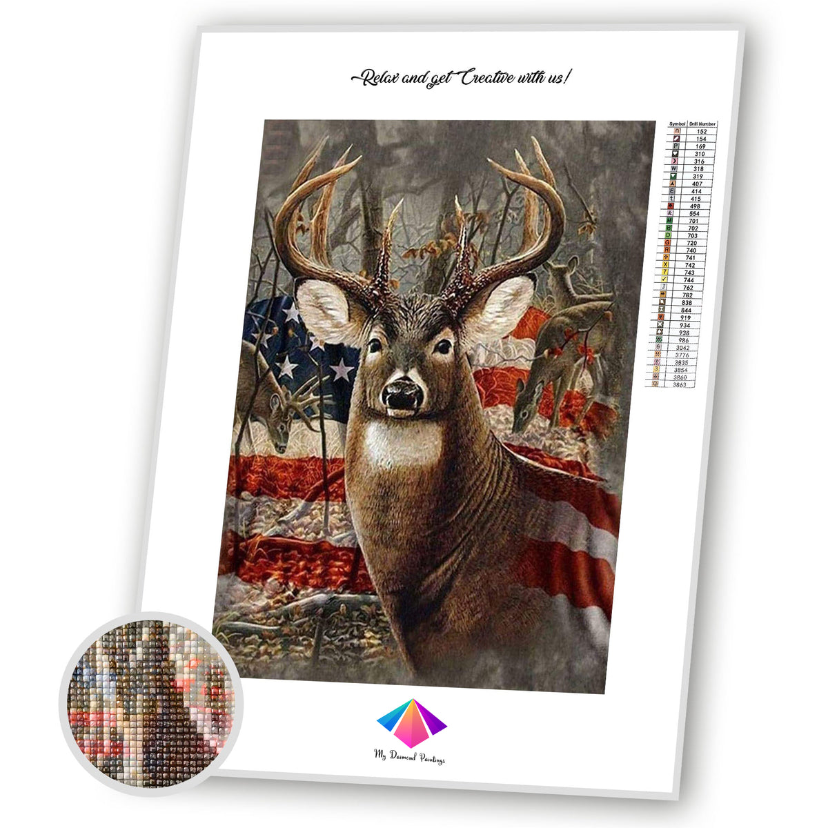 American Deer Diamond painting kit