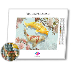 Japanese Koi in Pastel Diamond painting kit