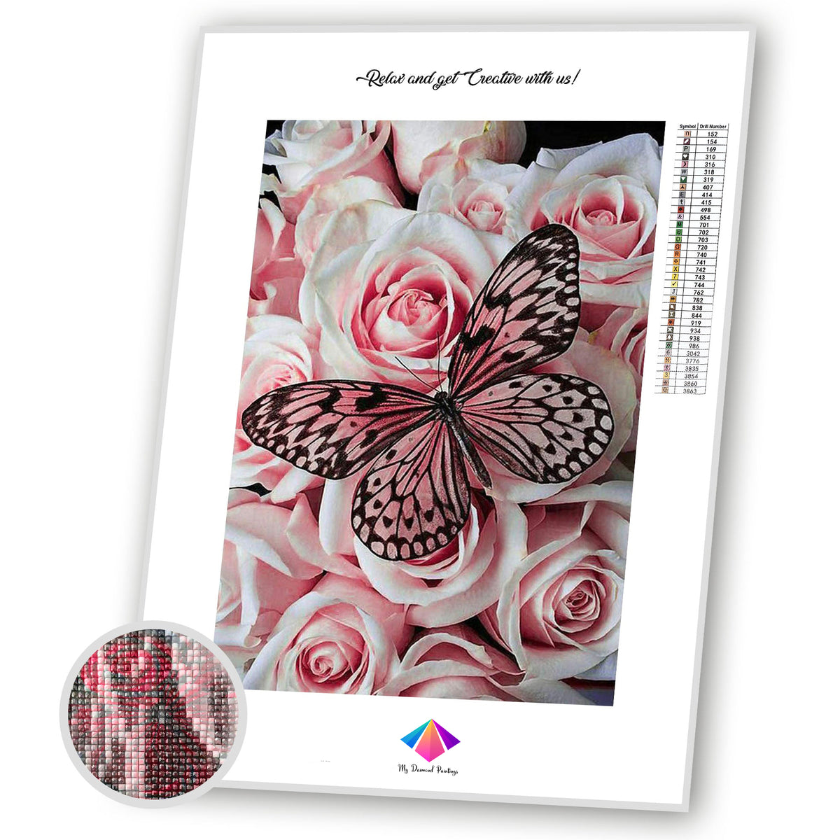 Pink Wings Diamond Painting Kit