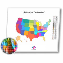 USA Map Diamond Paintings Kit